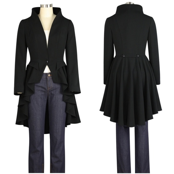 Jackets & Blazers - Collar Long Tail High Low Jacket Formal Steampunk